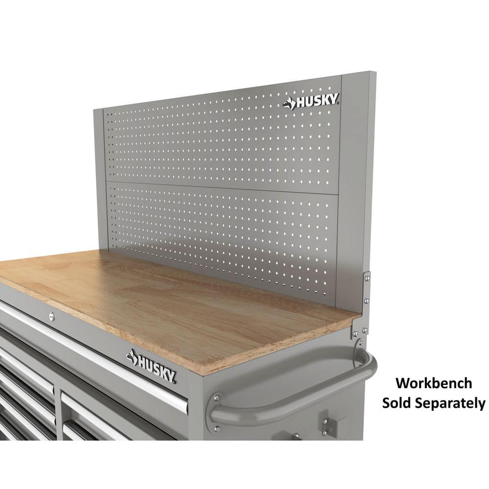 46 in. Gloss Gray Steel Pegboard Attachment - Hercitys