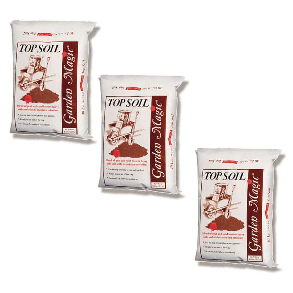 40 lbs. Garden Magic Planting Potting Top Soil Blend Bag (3-Pack) - Hercitys