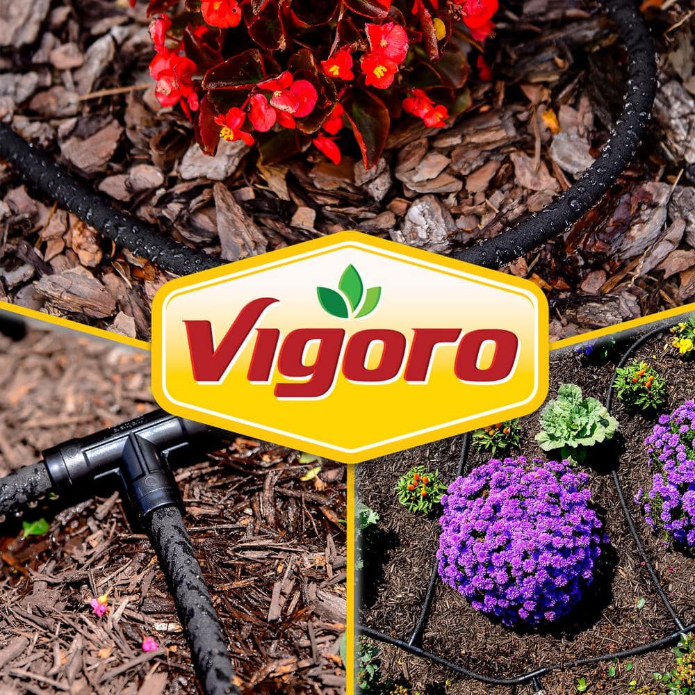 3/8 in. x 100 ft. Heavy-Duty Garden Drip Irrigation Soaker Hose System - Hercitys