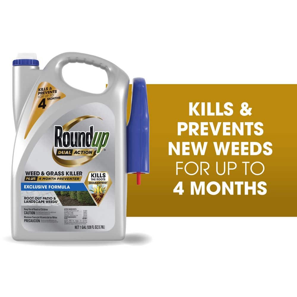 1 gal. Dual Action Weed and Grass Killer Plus 4-Month Preventer - Hercitys