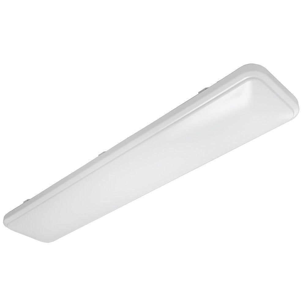49 in. x 10 in. Traditional Rectangle Stepped Lens LED Flush Mount Ceiling Light Dimmable 3000 Lumens 4000K - Hercitys