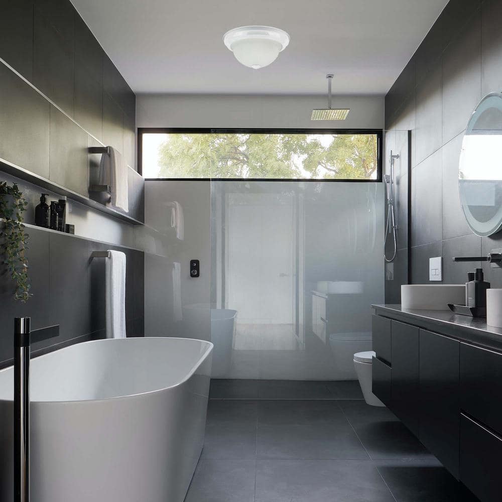 13 in. 2-Light White Decorative Dome Ceiling Flush Mount Fixture with Frosted Glass Shade - Hercitys