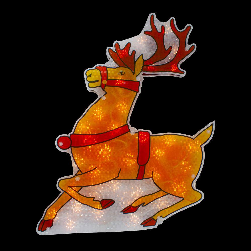 18 in. Lighted Shimmering Reindeer Christmas Window Silhouette - Hercitys