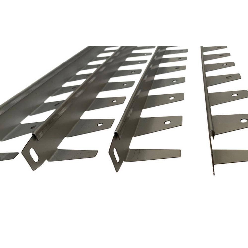 40 in. L x 2 in. W x 2.0 in. H Stainless Steel Garden Edging (Set of 6-Piece) - Hercitys