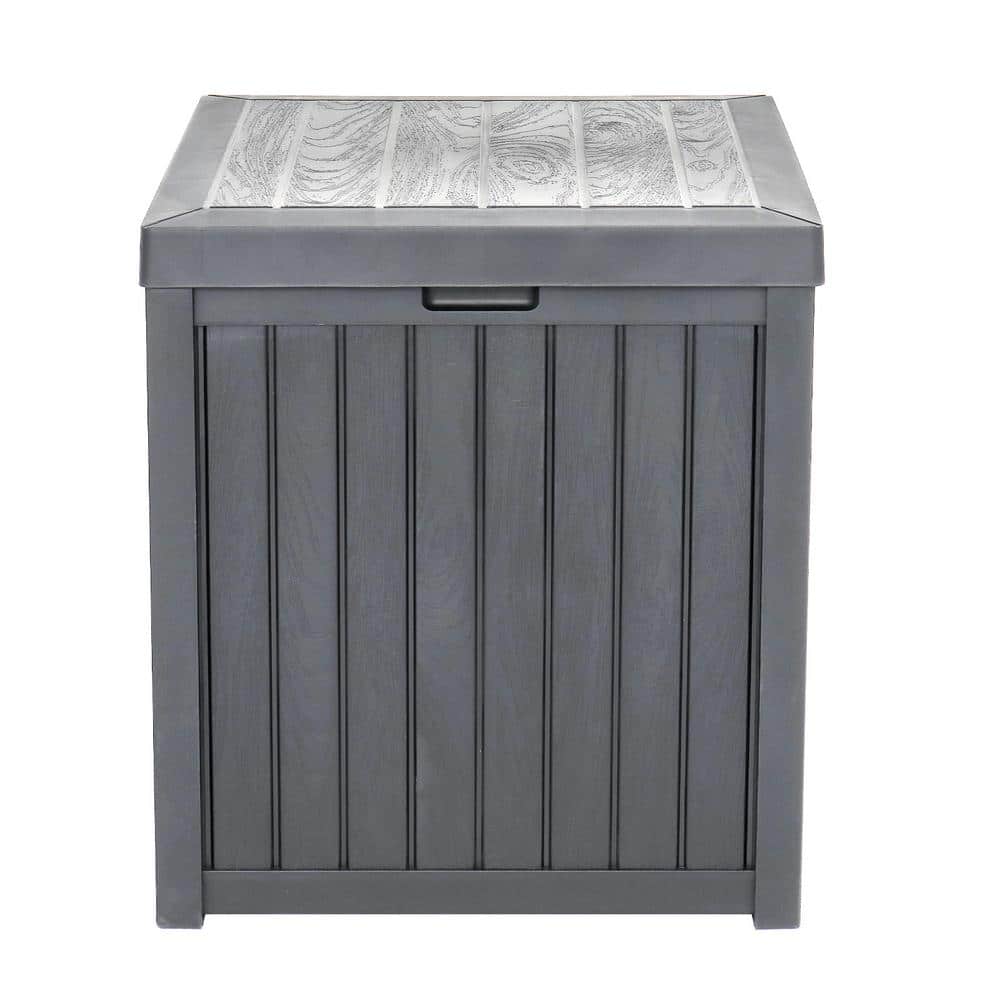 51 Gal. Grey Square Plastic Deck Box - Hercitys