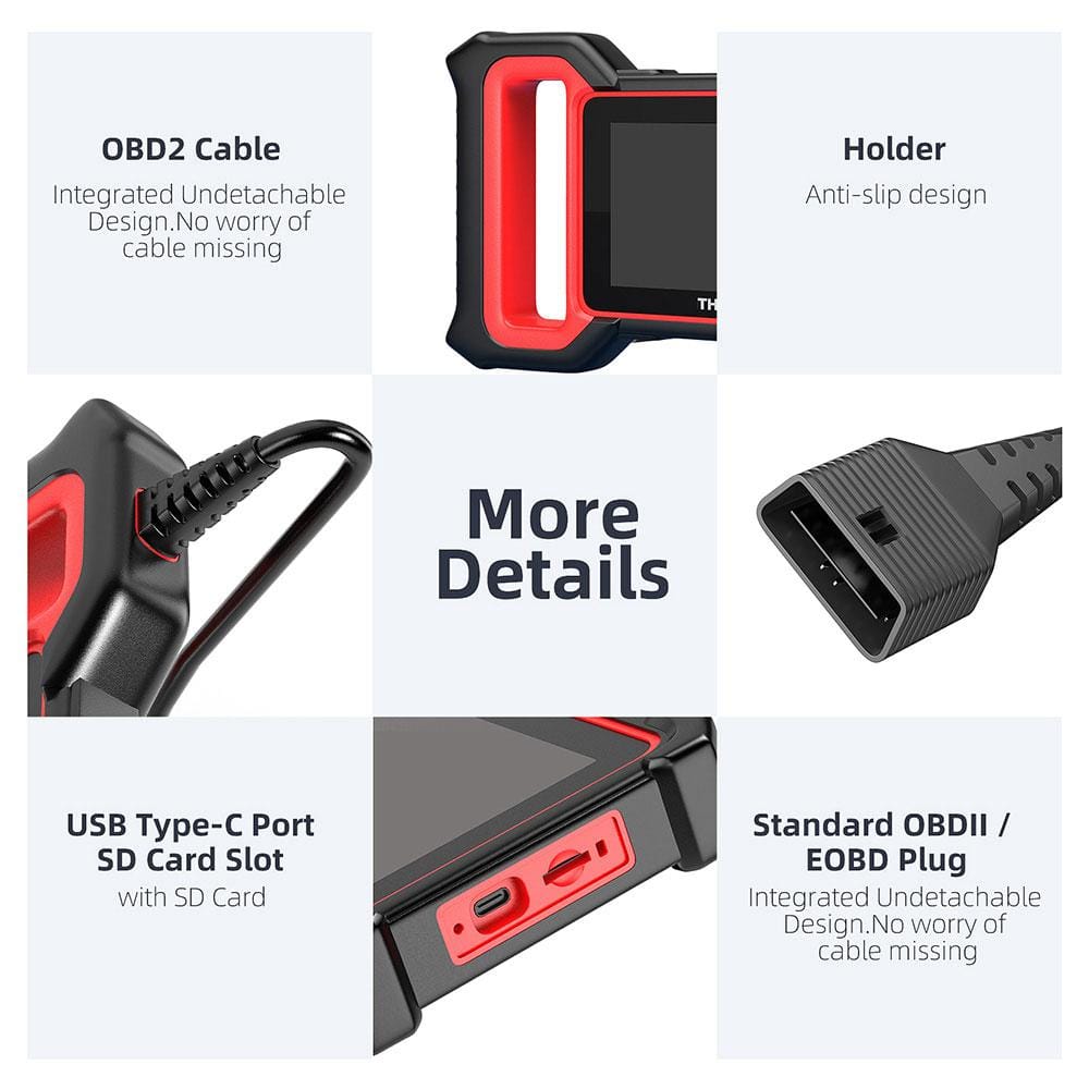 5 in. OBD2 Scanner Car Code Reader Professional Tablet Vehicle Diagnostic Scan Tool THINKSCAN PLUS S4 - Hercitys