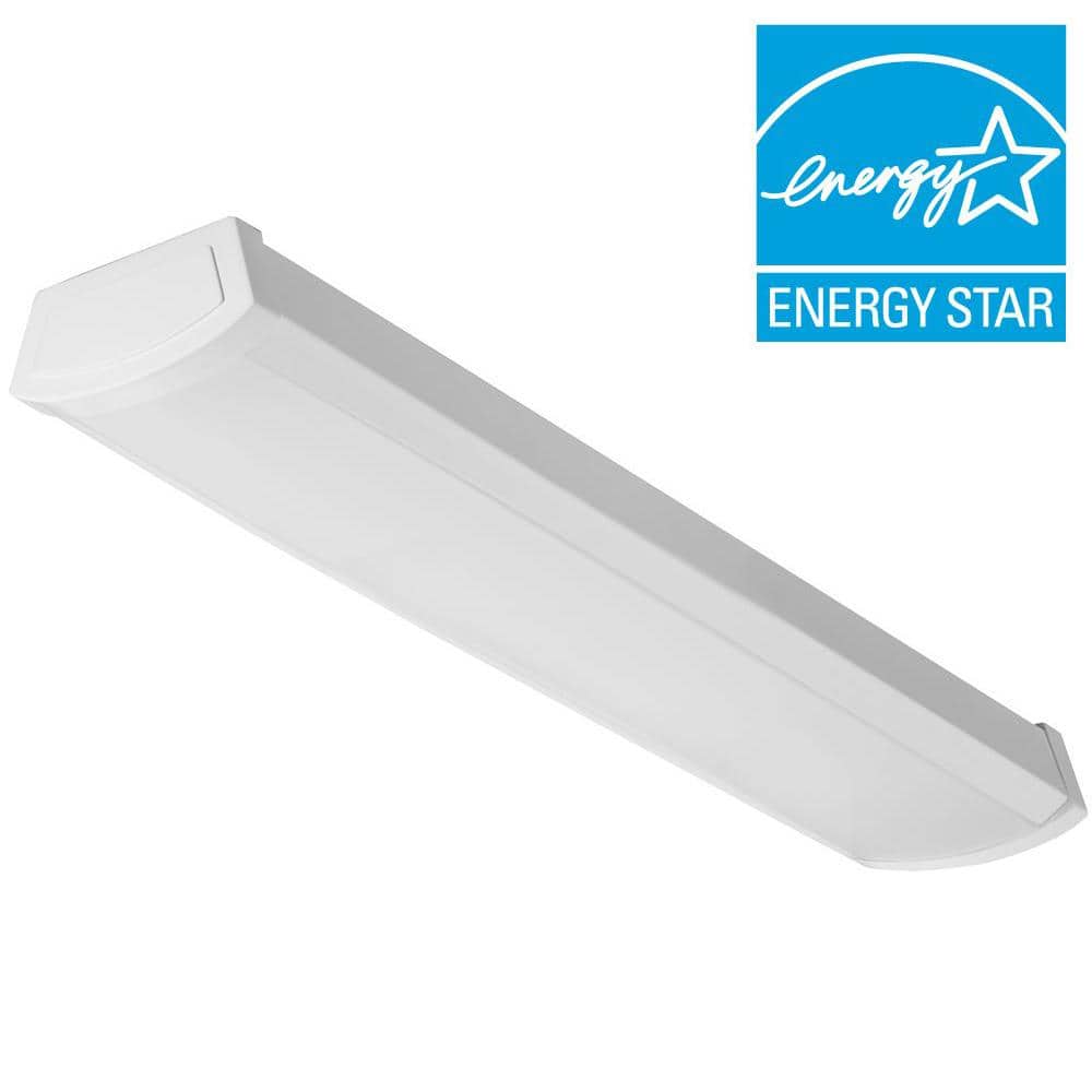 19-Watt 2 ft. White Integrated LED Flushmount Light - Hercitys