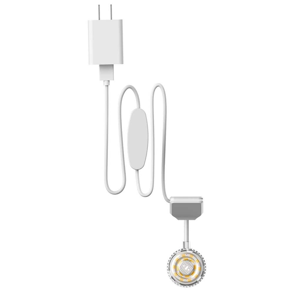 5-Watt White Clip LED Grow Light 4000K Daylight for Indoor Plants, Full Spectrum with 4-Level Dimmable Auto On/Off - Hercitys