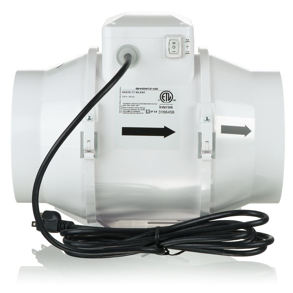 200 CFM Power 5 in. Energy Star Rated Mixed Flow In-Line Duct Fan - Hercitys