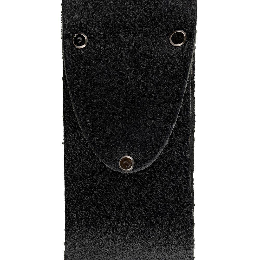 3 in. Wide Oil Tan Tool Belt in Black Saddle Leather with Double Tongue Roller Buckle - Hercitys