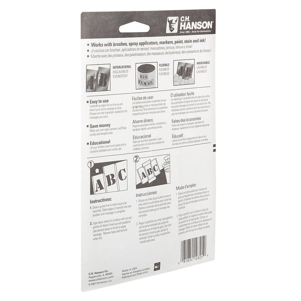 2 in. 33-Piece Stencil Letter Set - Hercitys