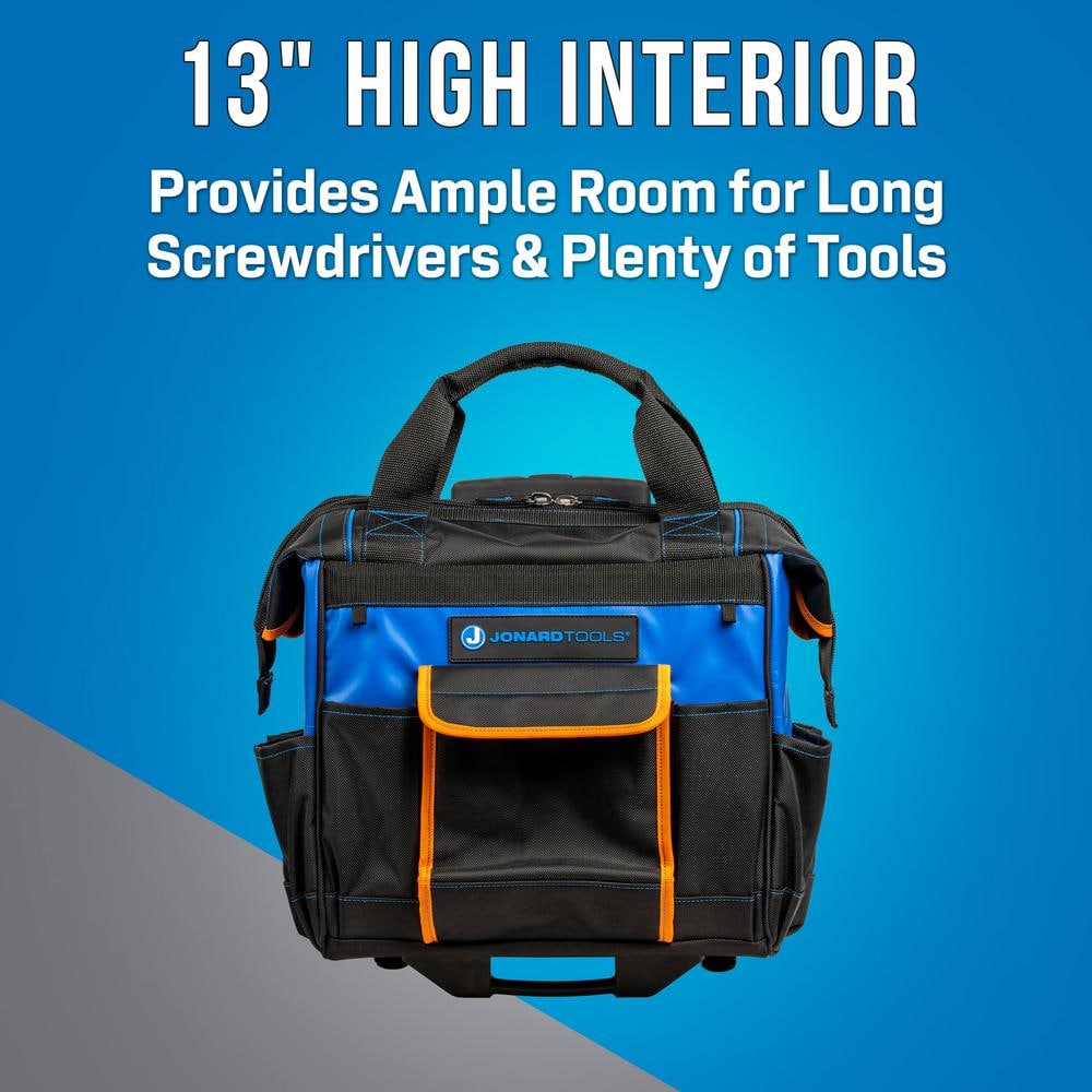 16 in. 18-Pockets Professional Rolling Tool Bag - Hercitys