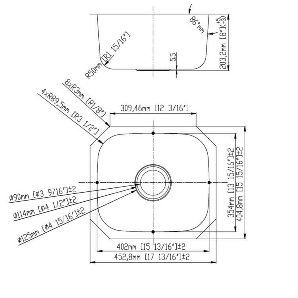 18-Gauge Stainless Steel 18 in. Undermount Single Bowl Bar Sink - Hercitys