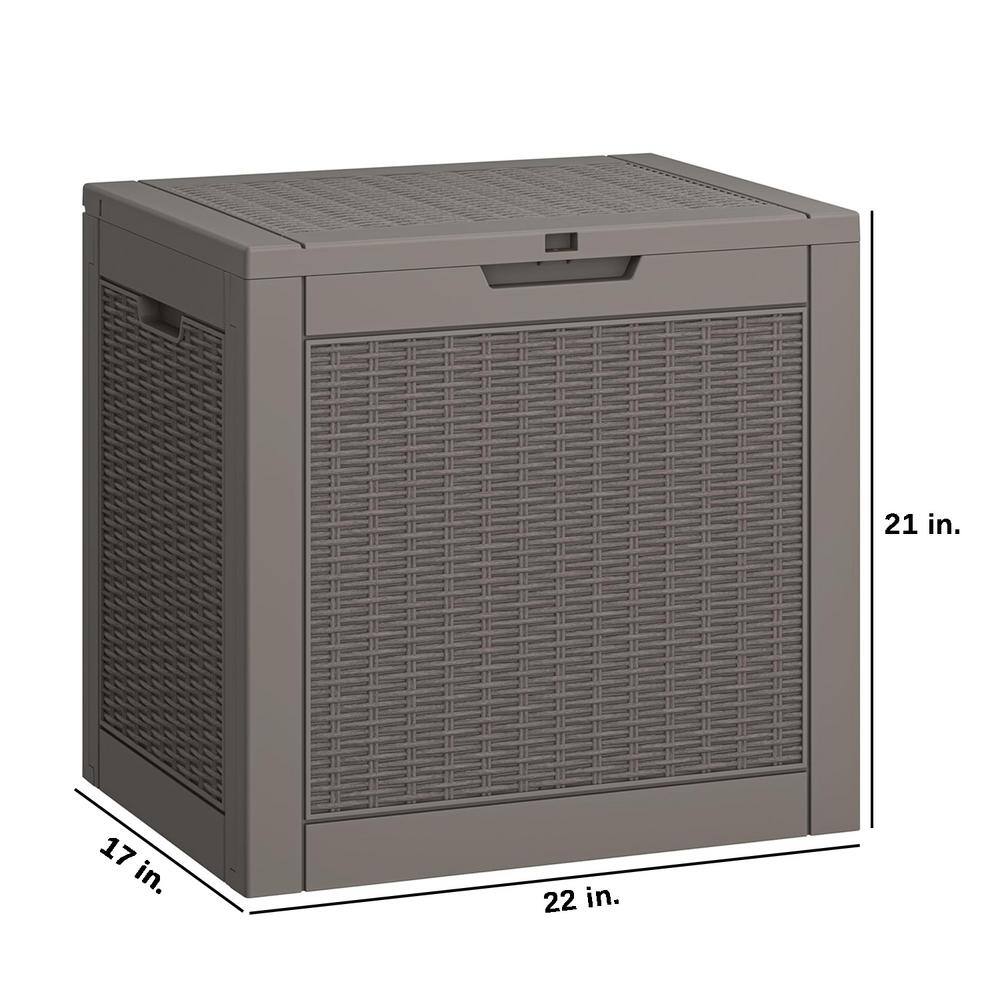 31 Gal. Grey Resin Waterproof and UV Resistant Deck Box - Hercitys