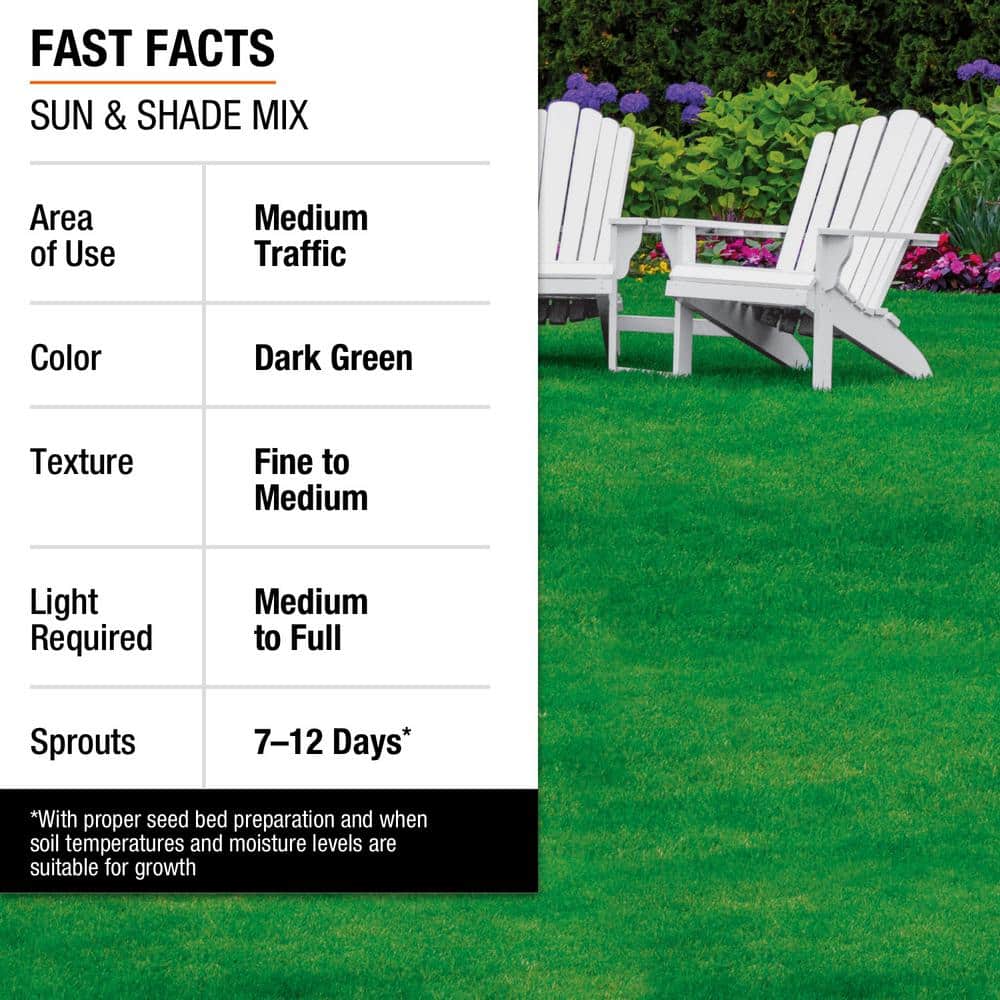3 lbs. Sun Shade Grass Seed Mix with Water Saver Seed Coating - Hercitys