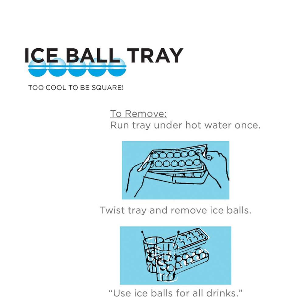 1 in. Natural Ice Ball Mold Ice Tray (3-Pack) - Hercitys
