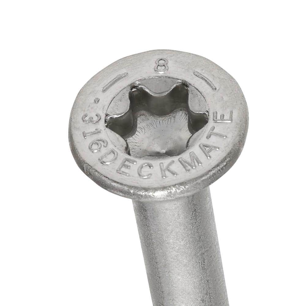 3/8 in. x 8 in. Star Drive Wafer Head Structural 316 Stainless Steel Screw (20-Piece) - Hercitys