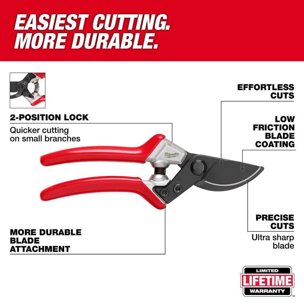 3/4 in. Cut Capacity High Carbon Steel Blade Bypass Hand Pruner - Hercitys