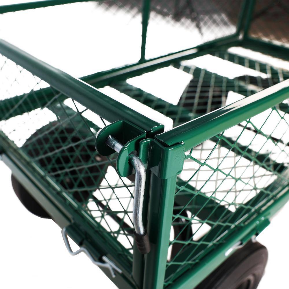 3.5 cu. ft. Metal Garden Cart, Green - Hercitys