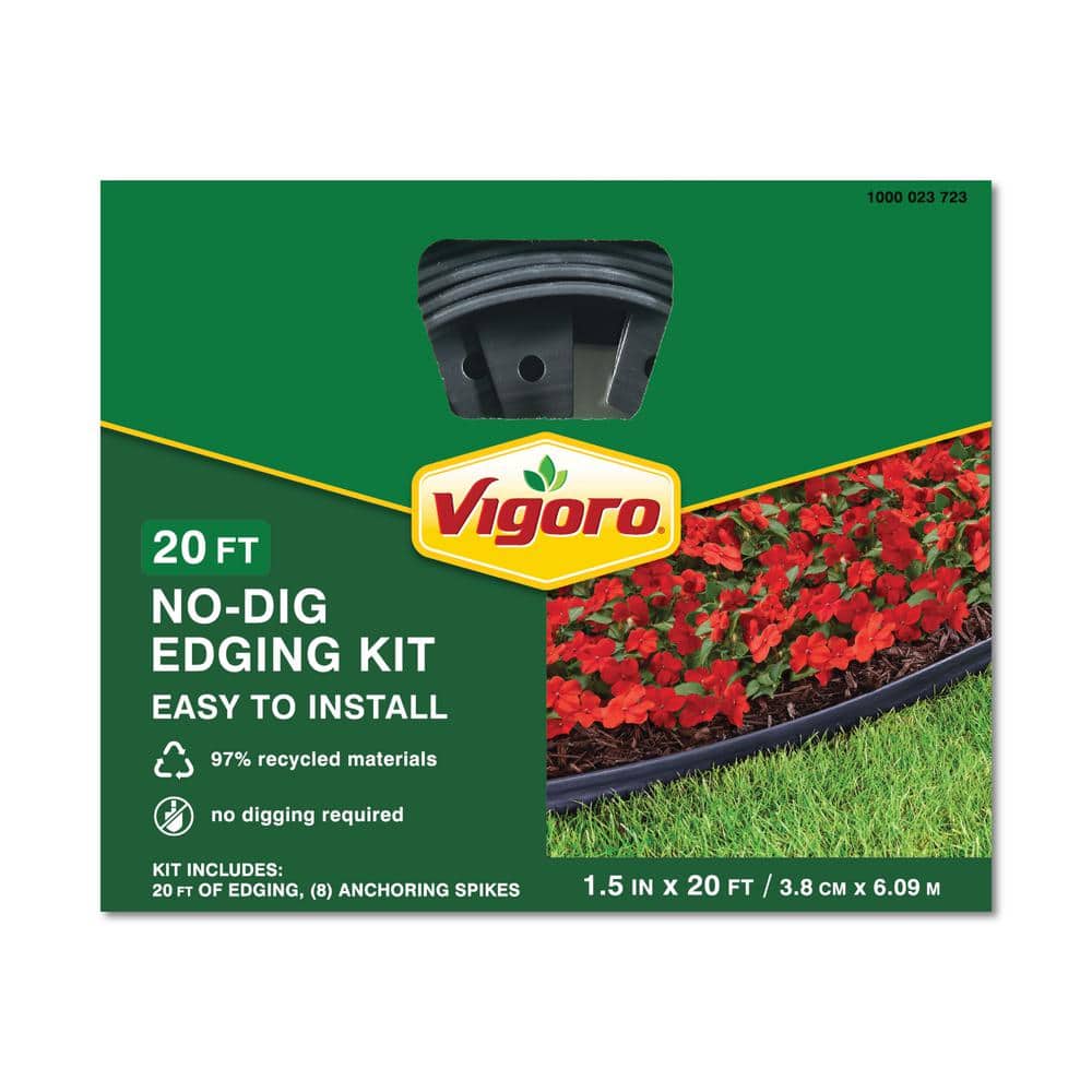 20 ft. No-Dig Plastic Landscape Edging Kit - Hercitys