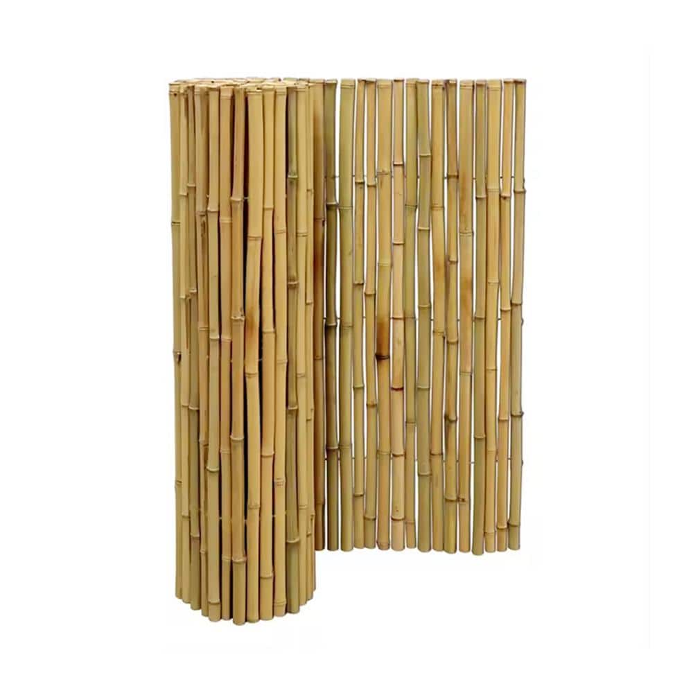 0.75 in. D x 4 ft. H x 8 ft.L Natural Bamboo Garden Fence With Hook Barrier Fence For Patio - Hercitys