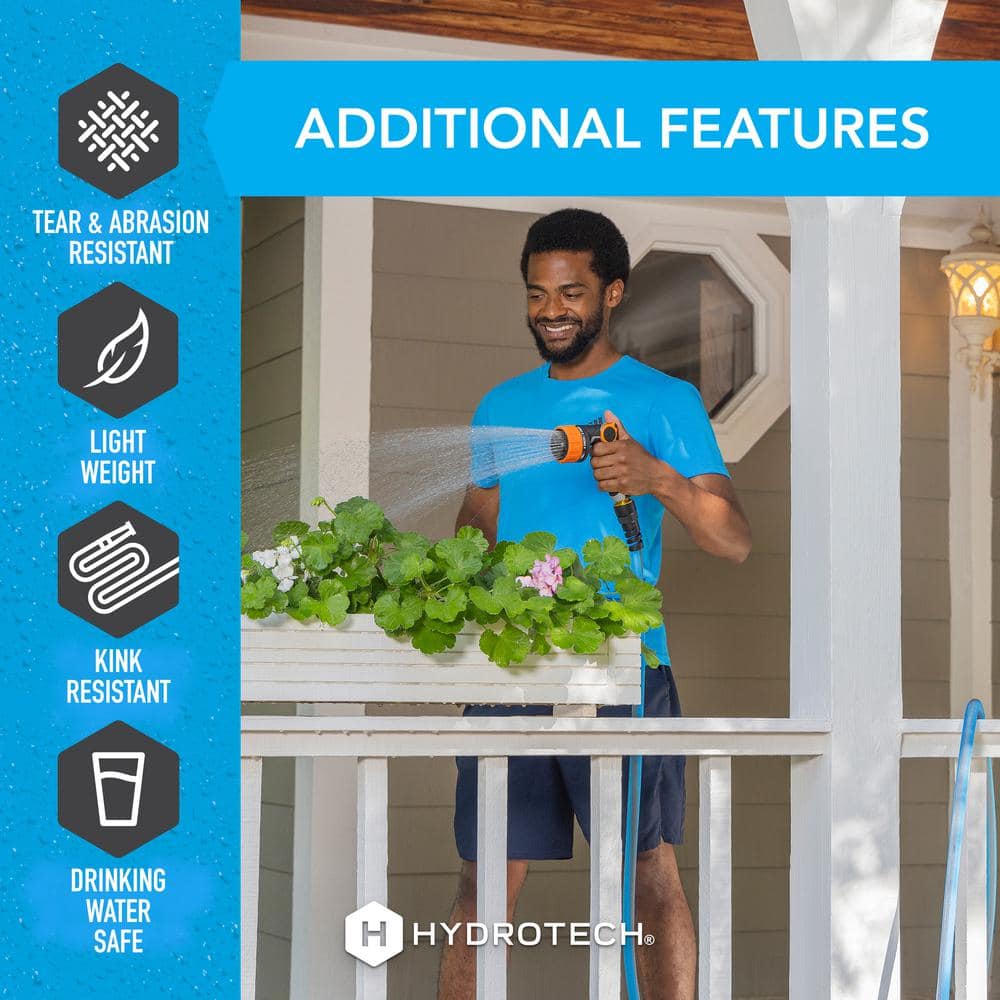 5/8 in. Dia x 25 ft. Flexible Flat Jacket Garden Water Hose - Hercitys