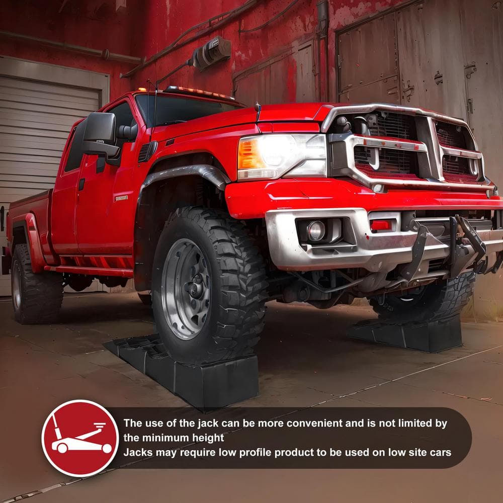 3-Ton (6,000 lbs.) 3-Height Low Profile Car Ramps (1-Pair) - Hercitys
