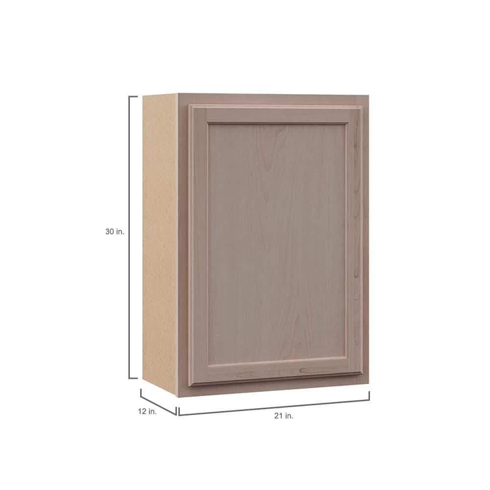 21 in. W x 12 in. D x 30 in. H Assembled Wall Kitchen Cabinet in Unfinished with Recessed Panel - Hercitys