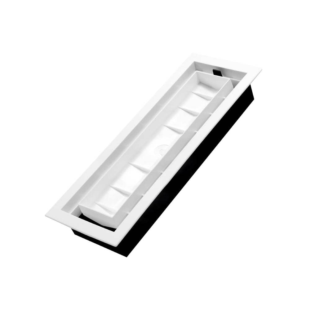 4 in. x 12 in. Customizable Plastic Floor Register in Textured White - Hercitys