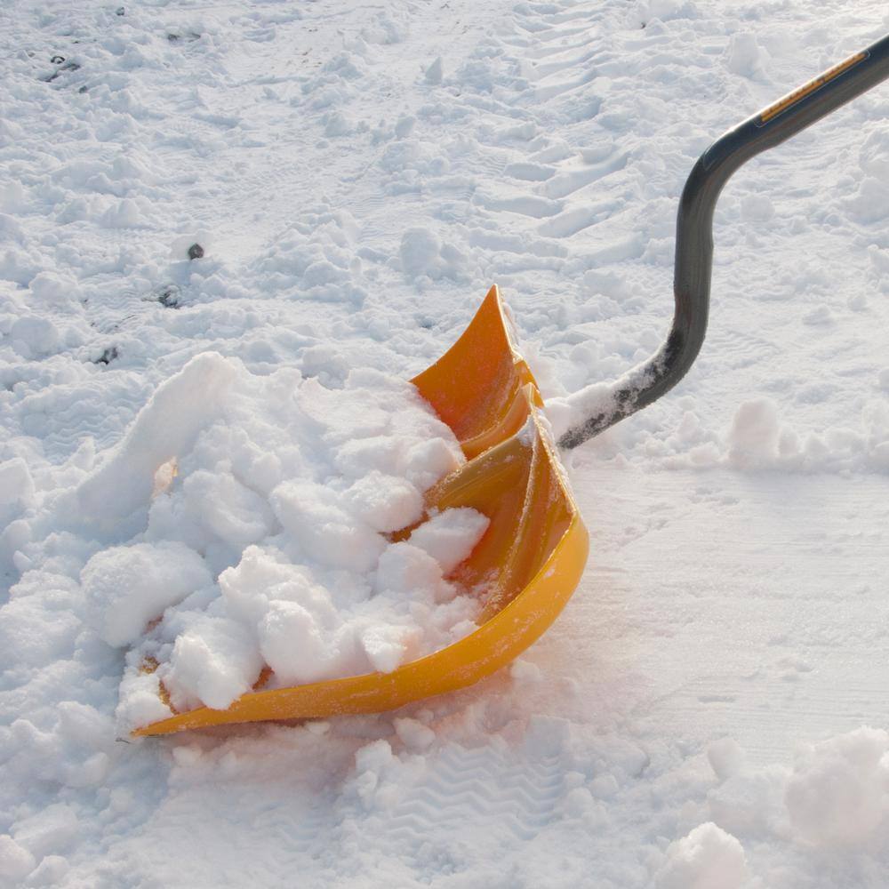 40.80 in. Steel Handle Plastic Combo Pusher and Snow Shovel - Hercitys