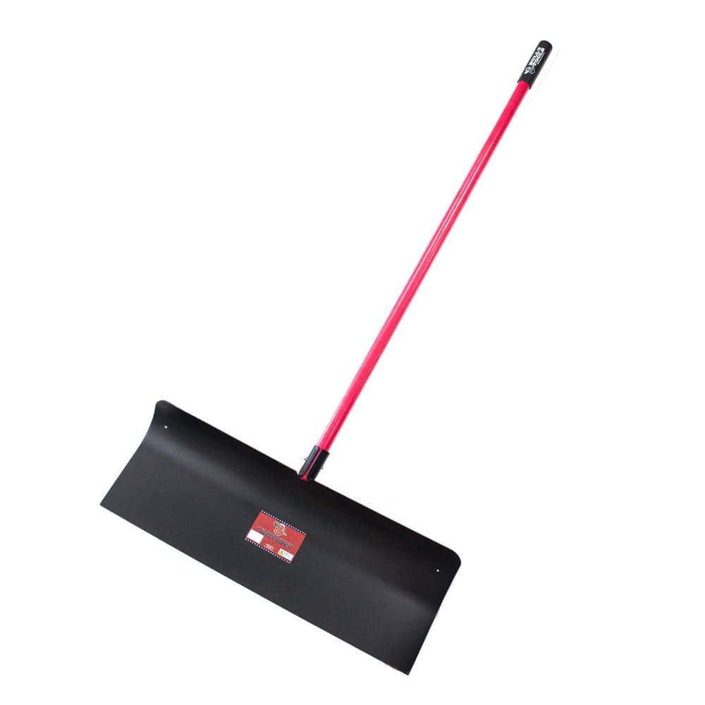 30 in. Steel Snow Pusher with Fiberglass Long Handle - Hercitys