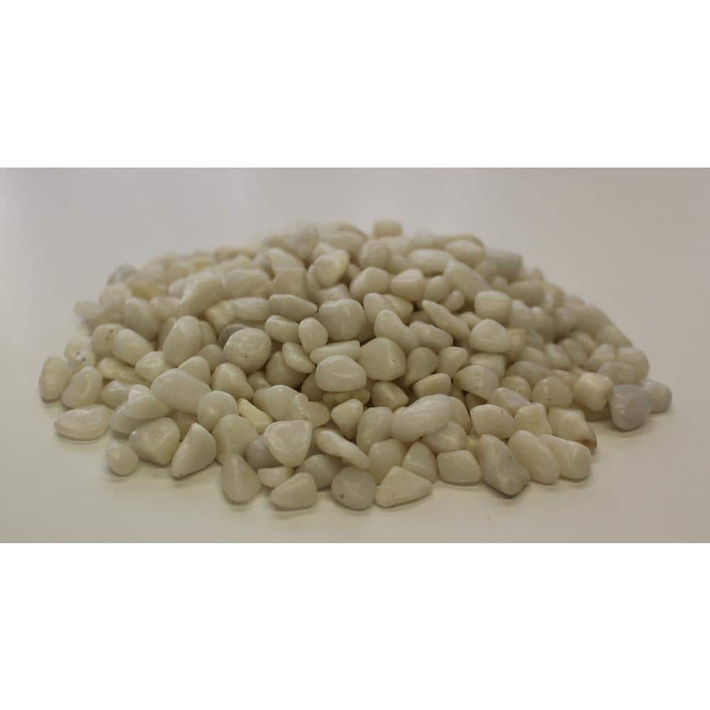 3/8 in. Polished Snow White Gravel (20 lbs. Bag) - Hercitys