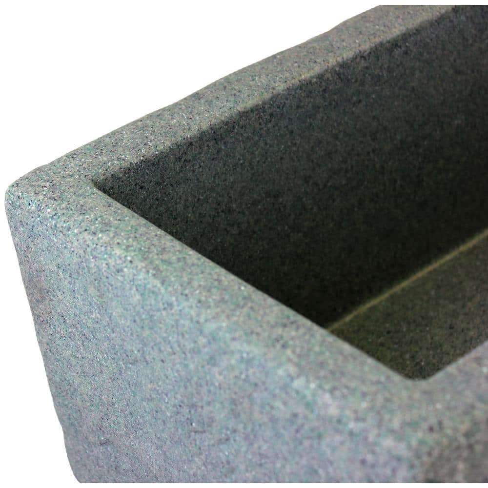 30 in. Jade Green Granite Resin Window Planter - Hercitys