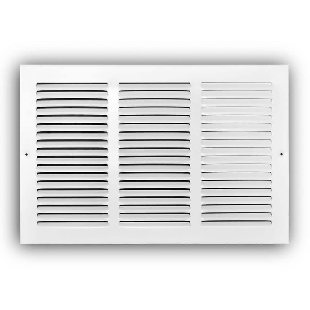 16 in. x 10 in. Steel Return Air Grille in White - Hercitys
