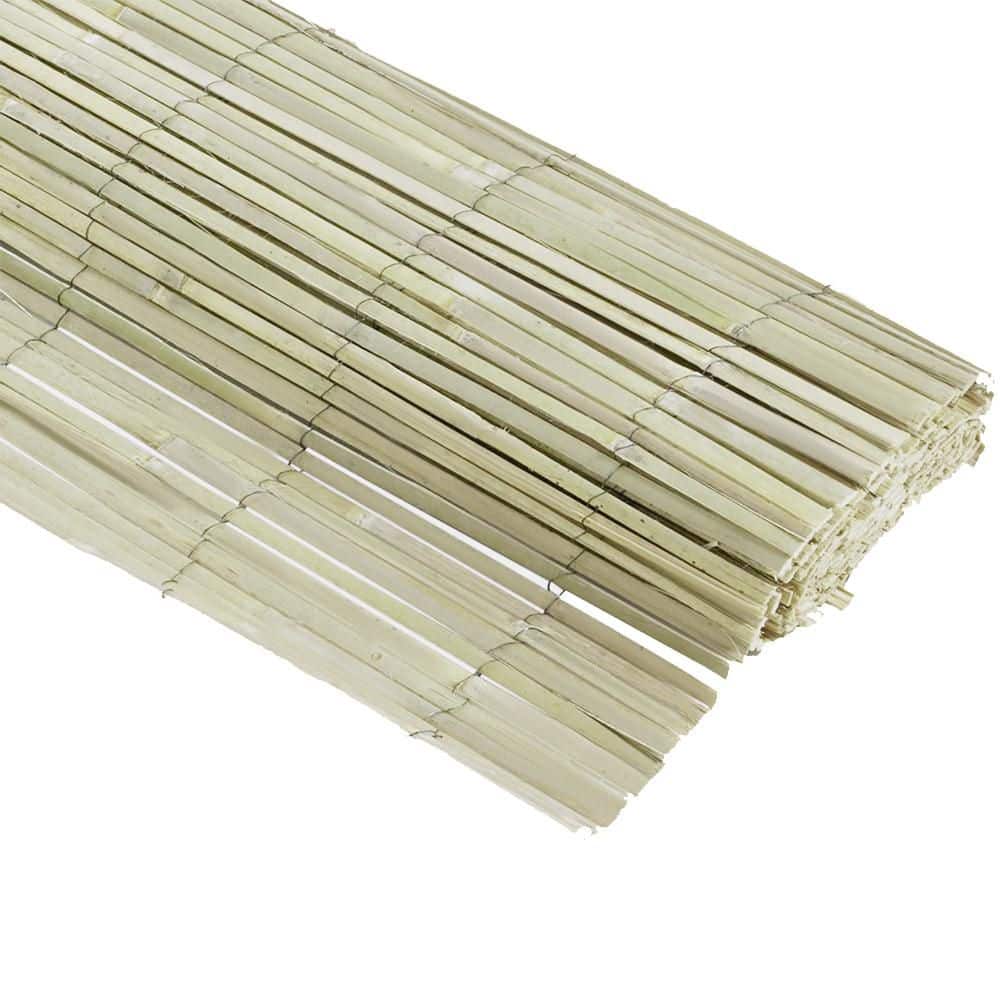 4 ft. x 16.4 ft. Bamboo Slat Garden Fence Natural - Hercitys