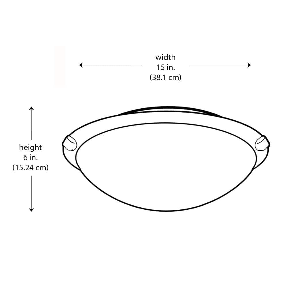 15 in. 3-Light White Flush Mount Ceiling Light Fixture with Marbleized Glass Shade - Hercitys