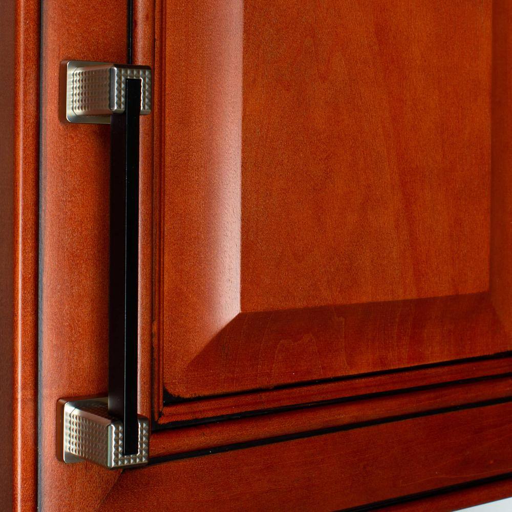 5 in. Matte Black Center Modern Flat Embossed Cabinet Drawer Pulls (10-Pack) - Hercitys