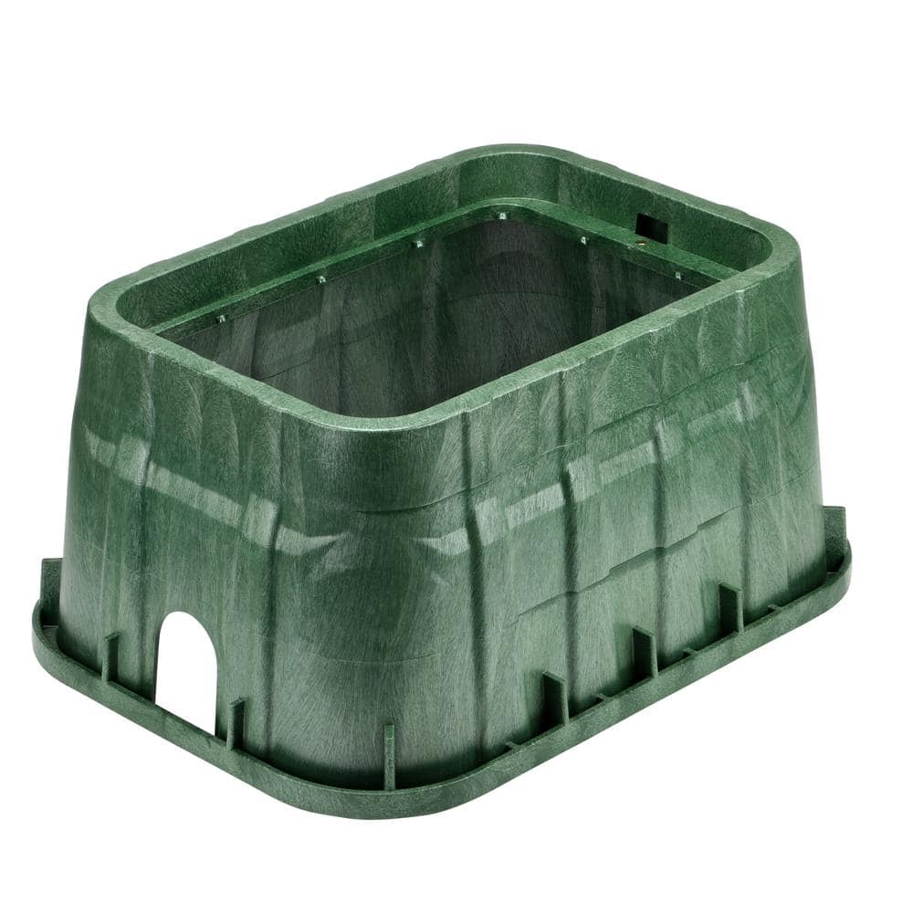 13 in. X 20 in. Jumbo Rectangular Pro-Spec Series Valve Box & Cover, 12 in. Height, Green Box, Green ICV Cover - Hercitys