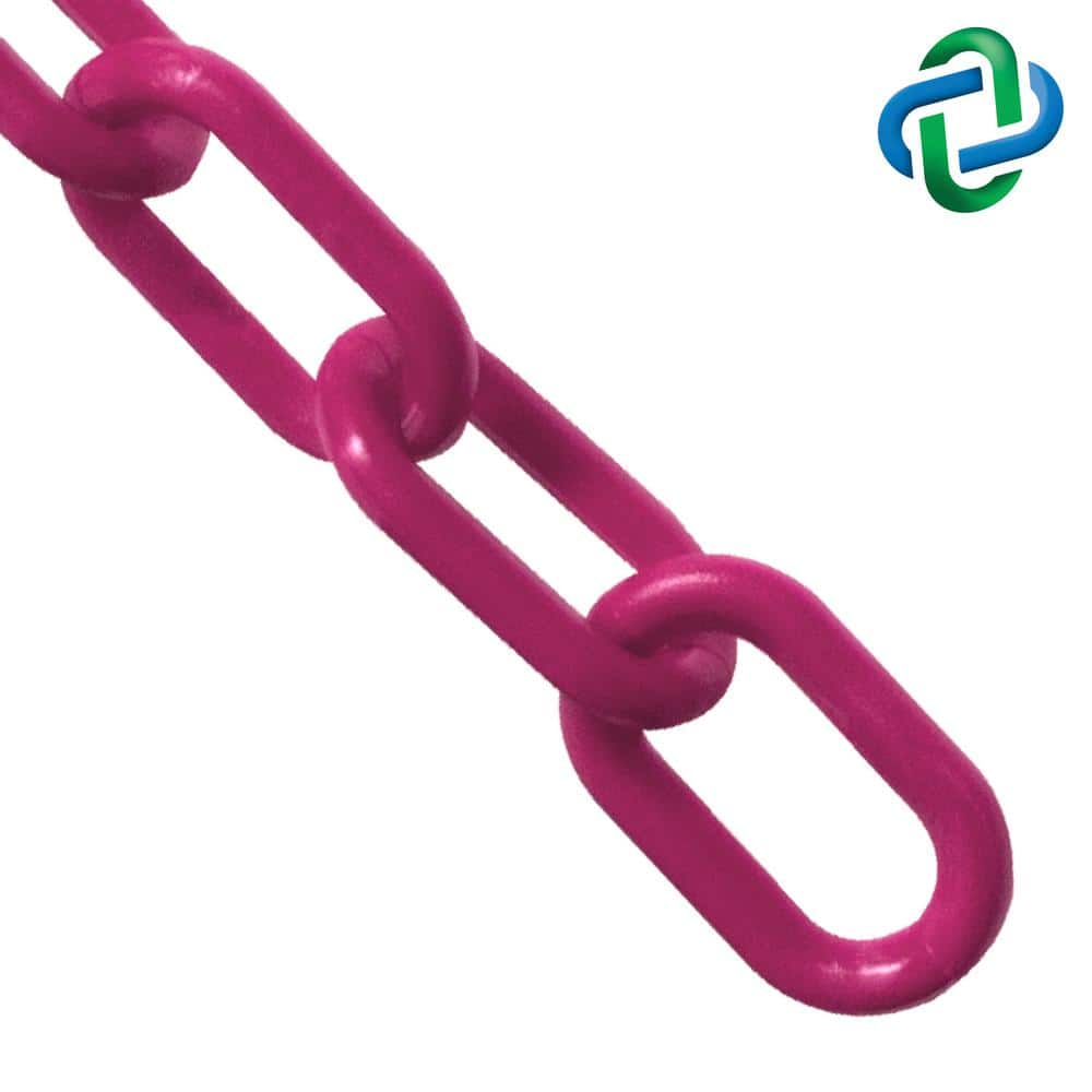 2 in. (54 mm) x 25 ft. Magenta Heavy-Duty Plastic Barrier Chain - Hercitys