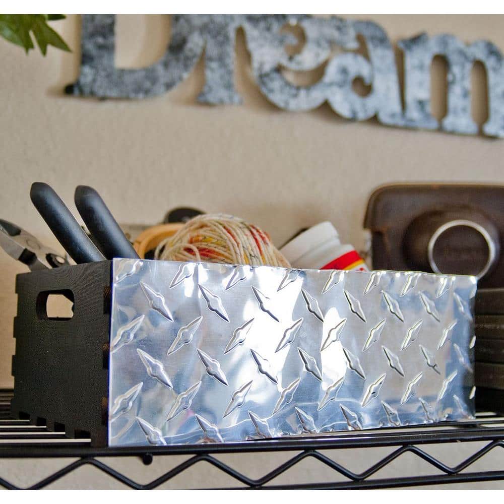 12 in. x 24 in. x .073 in. Diamond Tred Aluminum Sheet Metal in Silver - Hercitys