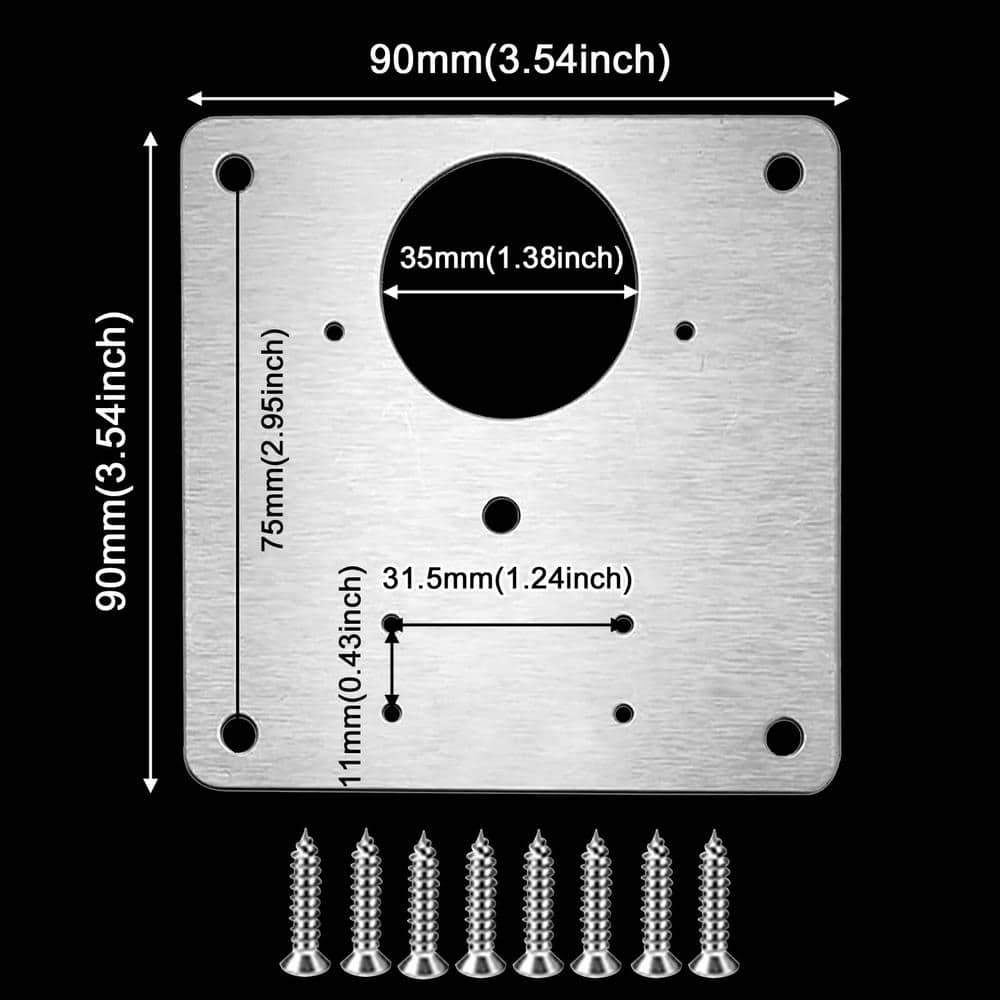12-Pack Cabinet Hinge Repair Plate, Stainless Steel Hinge Repair Kit, Kitchen Cupboard Door Hinge Repair Plate Kit - Hercitys