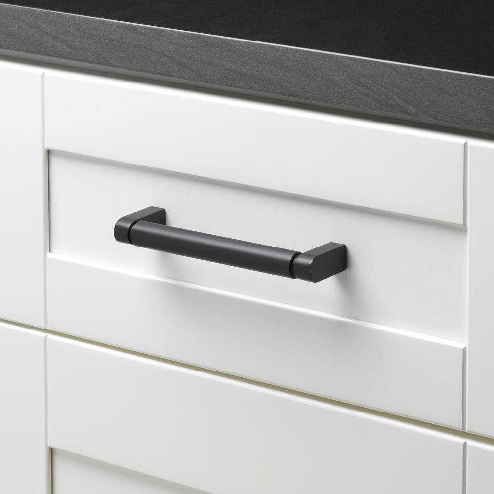 5-1/16 in. Center to Center Matte Black Smooth Bar Pull – 4787-128-MB - Hercitys
