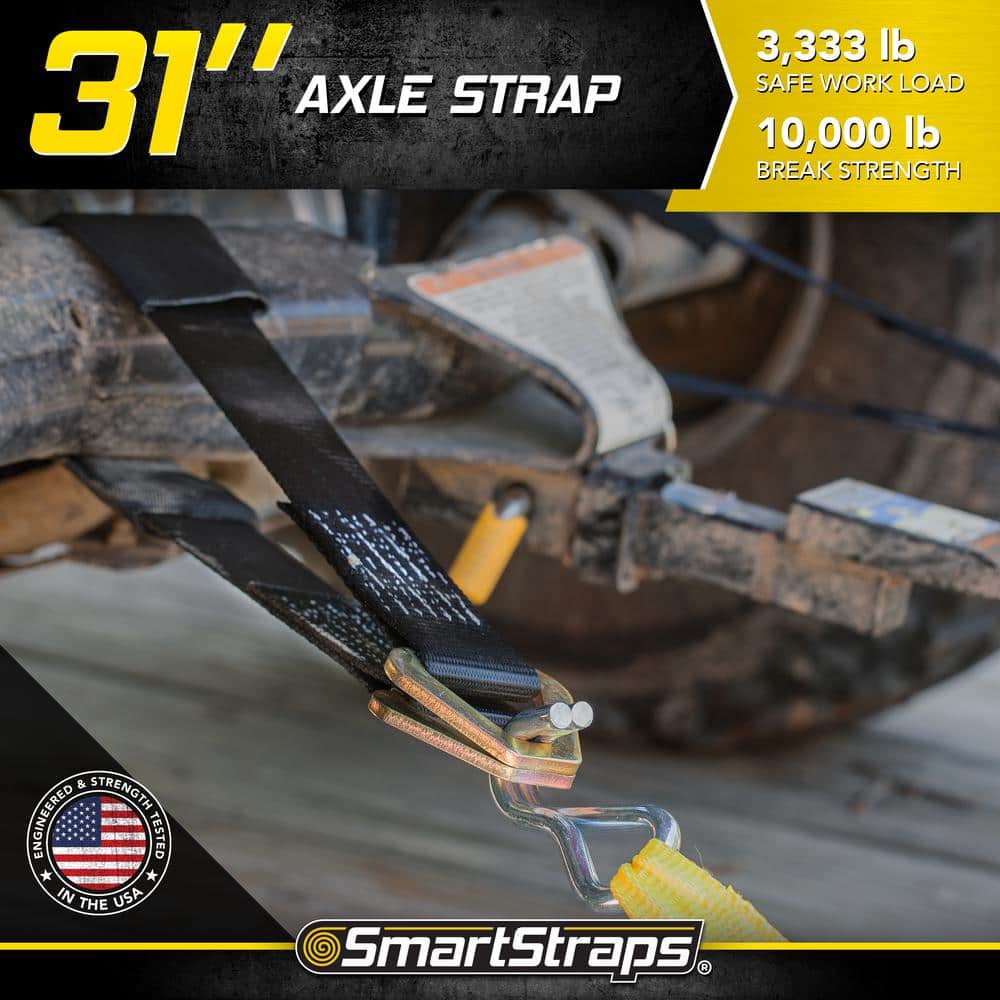 2 in. x 31. in. Axle Strap with D-Ring with 3,333 lb. Safe Work Load - Hercitys