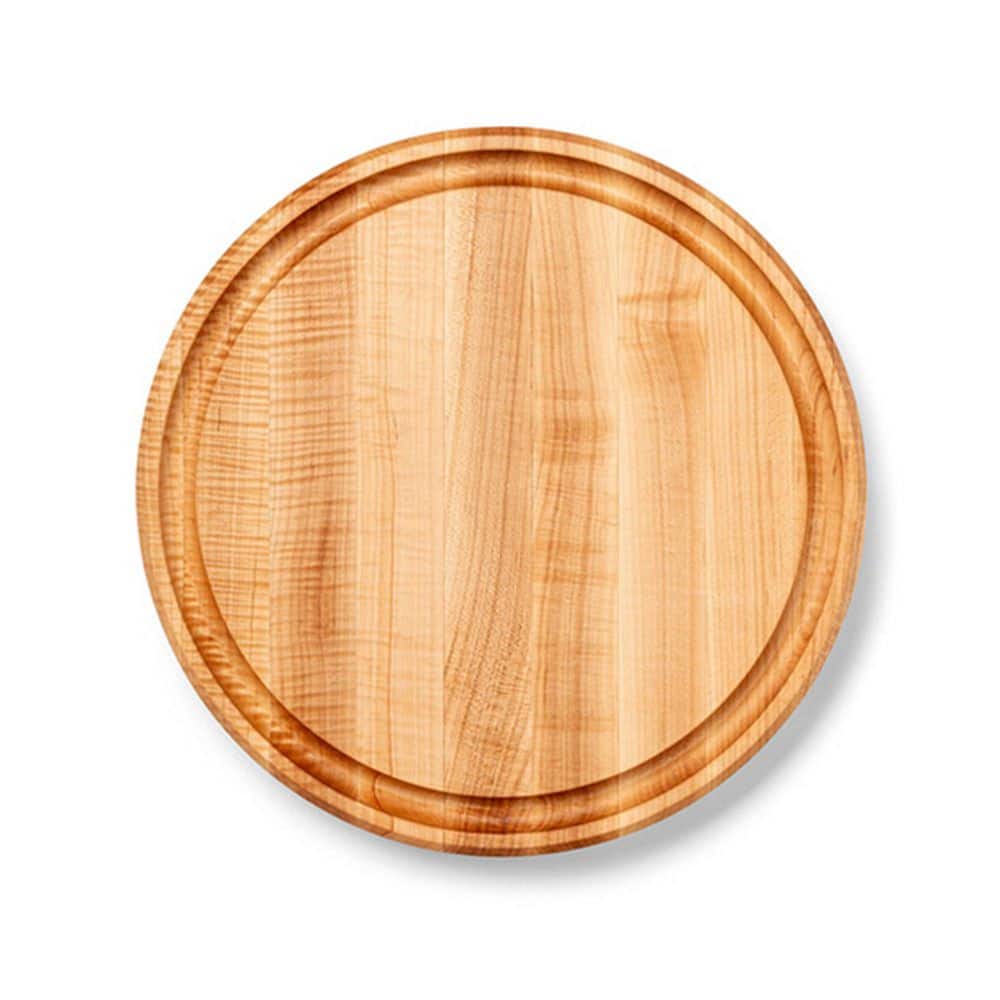 15 in. x 15 in. Round Wood Edge Grain Cutting Board - Hercitys