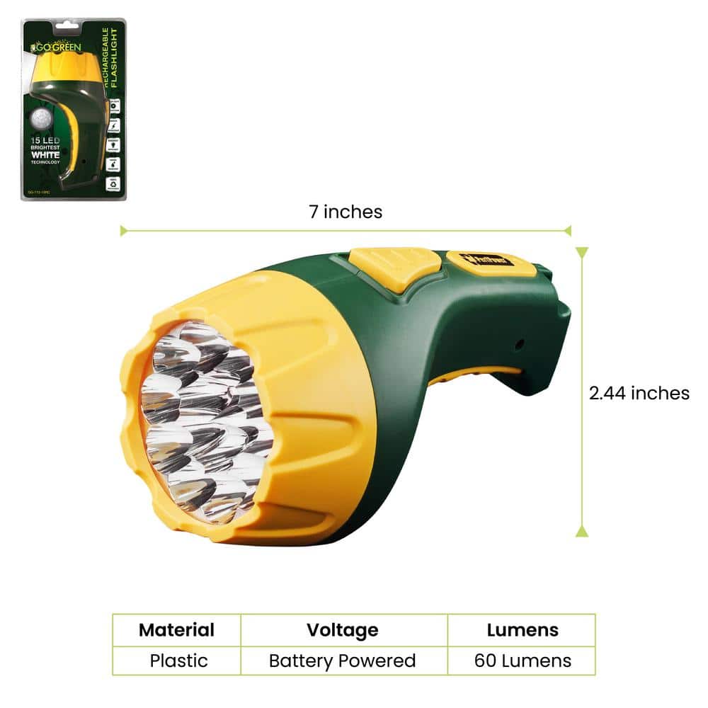 15 LED Rechargeable Flashlight - Hercitys