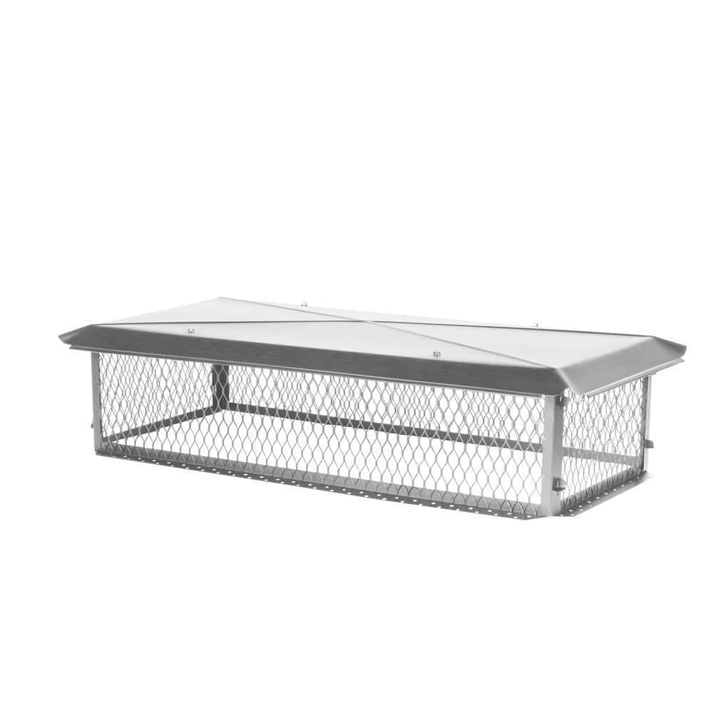 29 in. x 17 in. x 10 in. H Chimney Cap in Stainless Steel - Hercitys