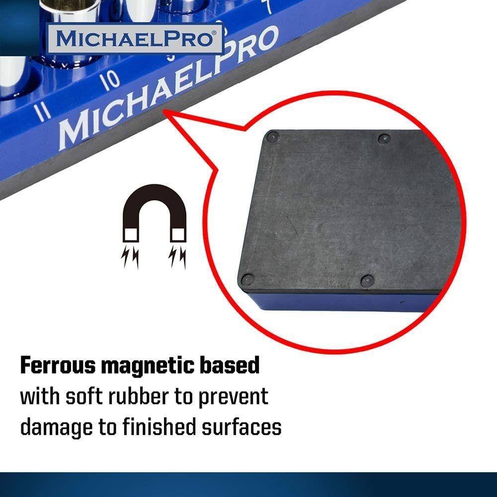 3-Piece Magnetic Socket Tray Metric - Hercitys
