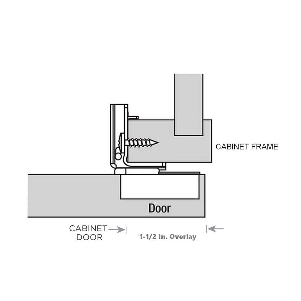 1-1/2 in. Overlay (35 mm) 110-Degree Soft-Close Face Frame Cabinet Hinge 6-Pairs (12 Pieces) - Hercitys