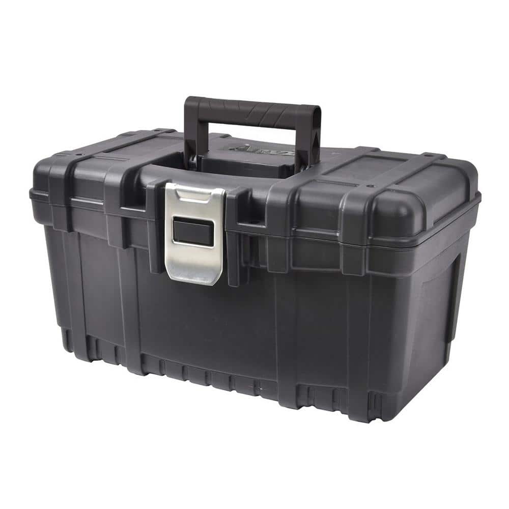16 in. Black Plastic Hand Tool Box - Hercitys