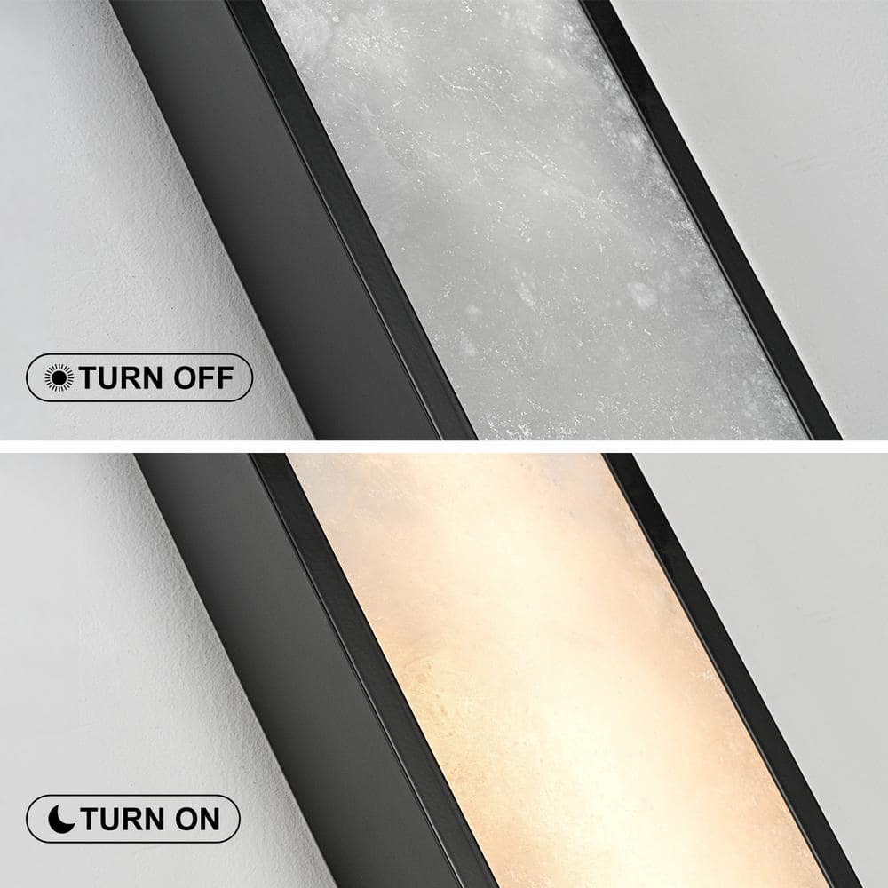 23.62 in. 1-Light Black Oval Integrated LED Flush Mount Ceiling Light - Hercitys